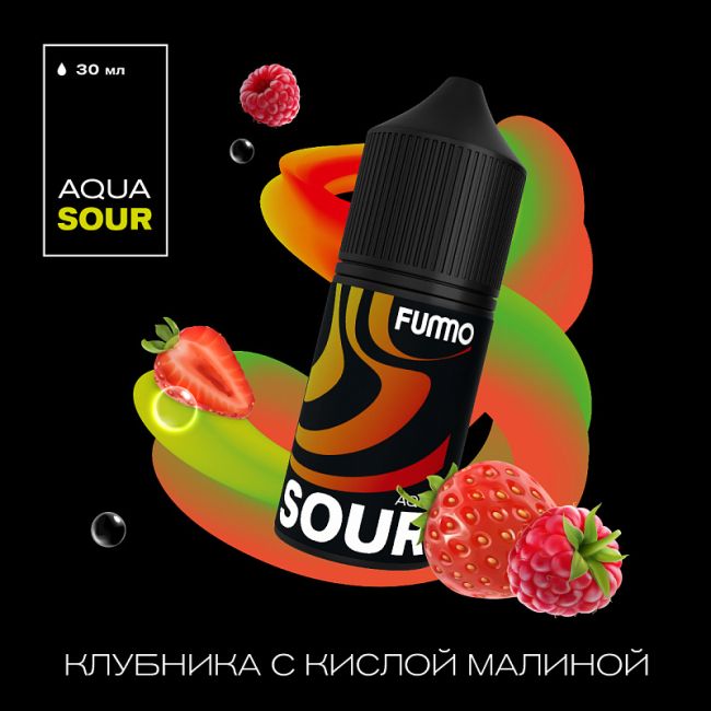 Жидкость Fummo Aqua Sour Salt - Клубника с Кислой Малиной 