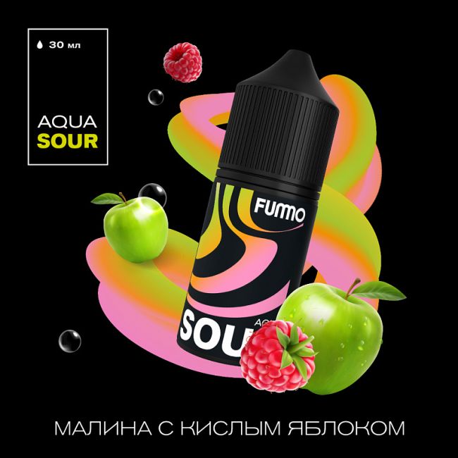 Жидкость Fummo Aqua Sour Salt - Малина с Кислым Яблоком 