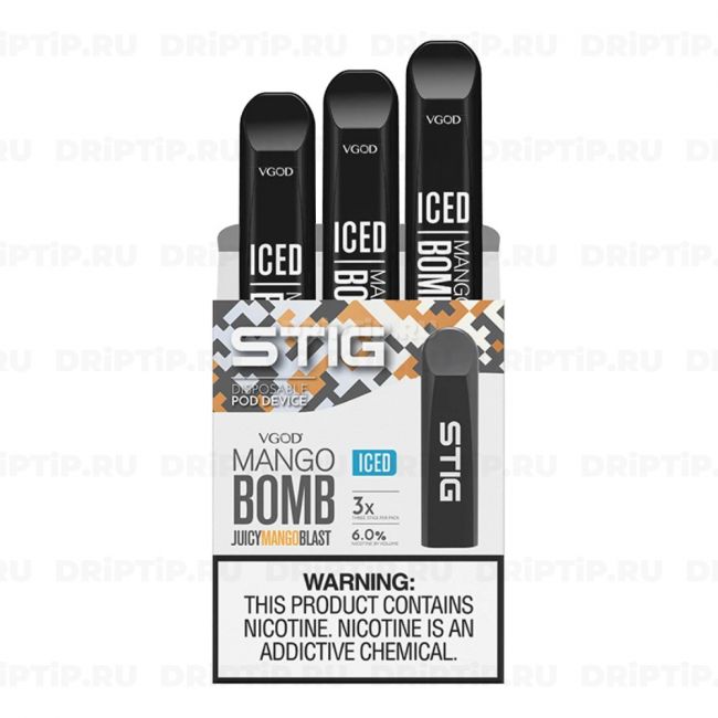 Одноразовая Pod-стистема Iced Mango Bomb - Stig Pod