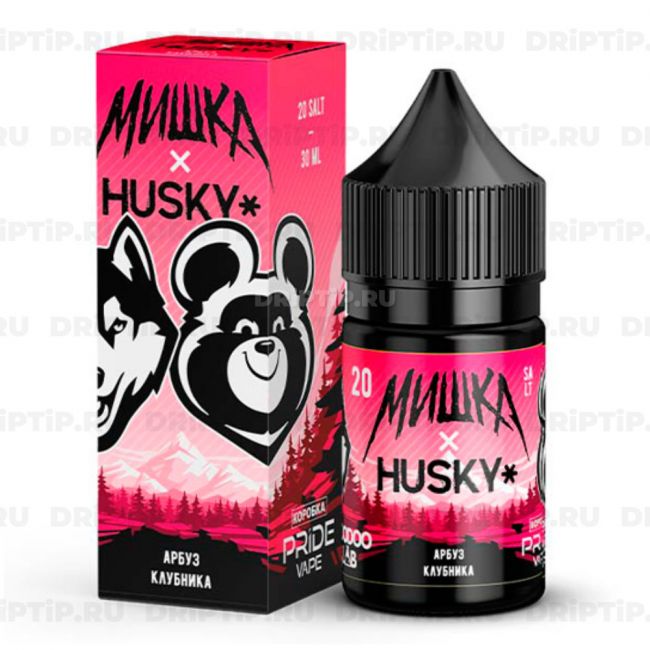 Жидкость МИШКА х HUSKY Salt - Арбуз Клубника 