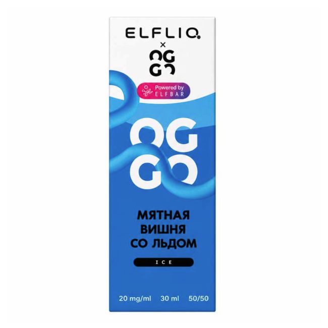 Жидкость ElfLiq X Oggo Ice Salt - Мятная Вишня со льдом 